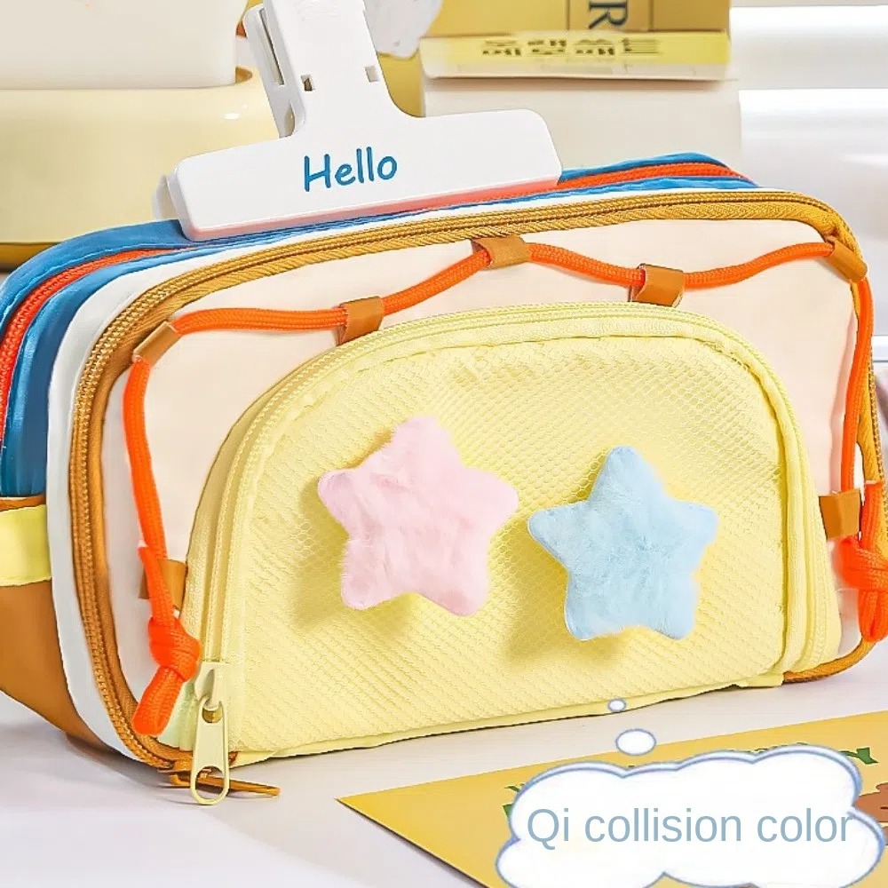 7 Multilayer Y2K Star Statione - đánh giá và giá Aesthetic Large Pencil Case Pouch