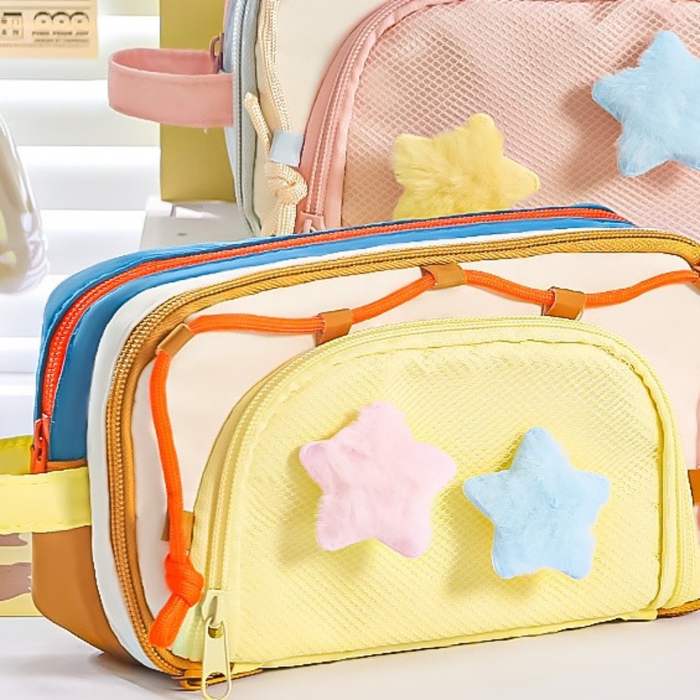 7 Multilayer Y2K Star Statione - đánh giá và giá Aesthetic Large Pencil Case Pouch