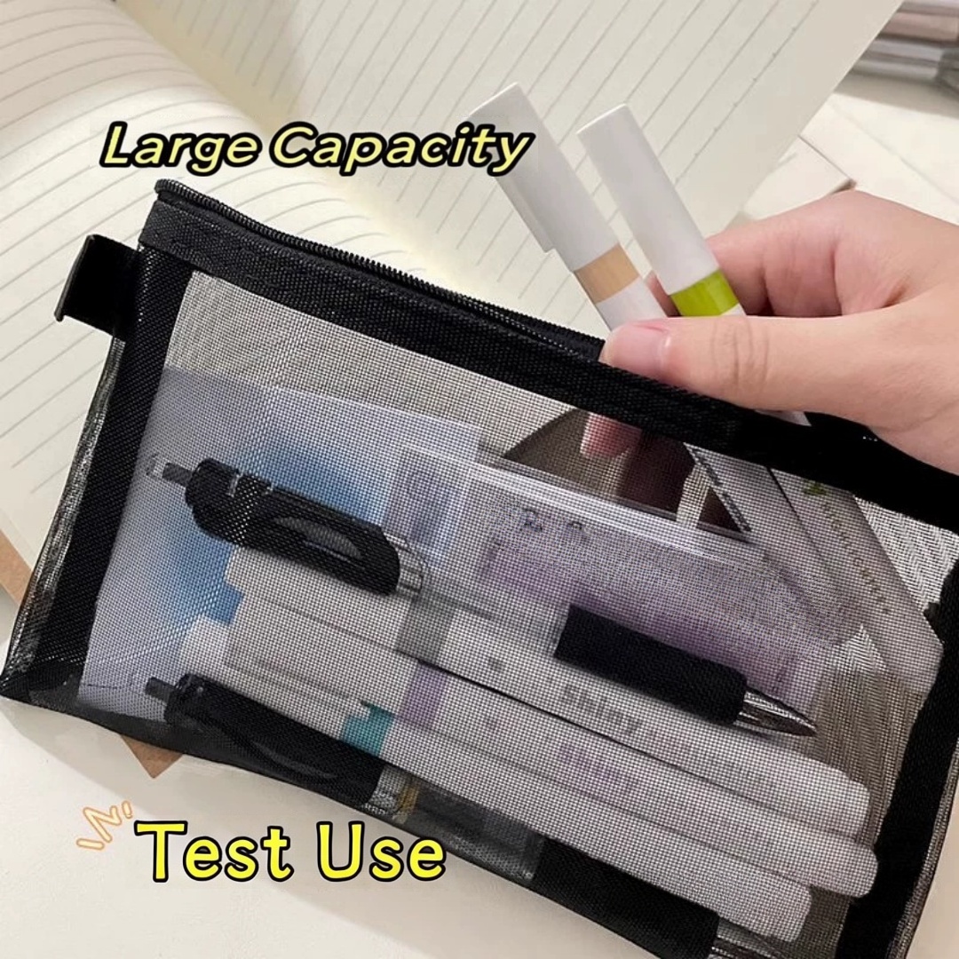 Nylon Pencil Storage Pouch Lig - đánh giá và giá Clear Mesh Pencil Pouch For Exam