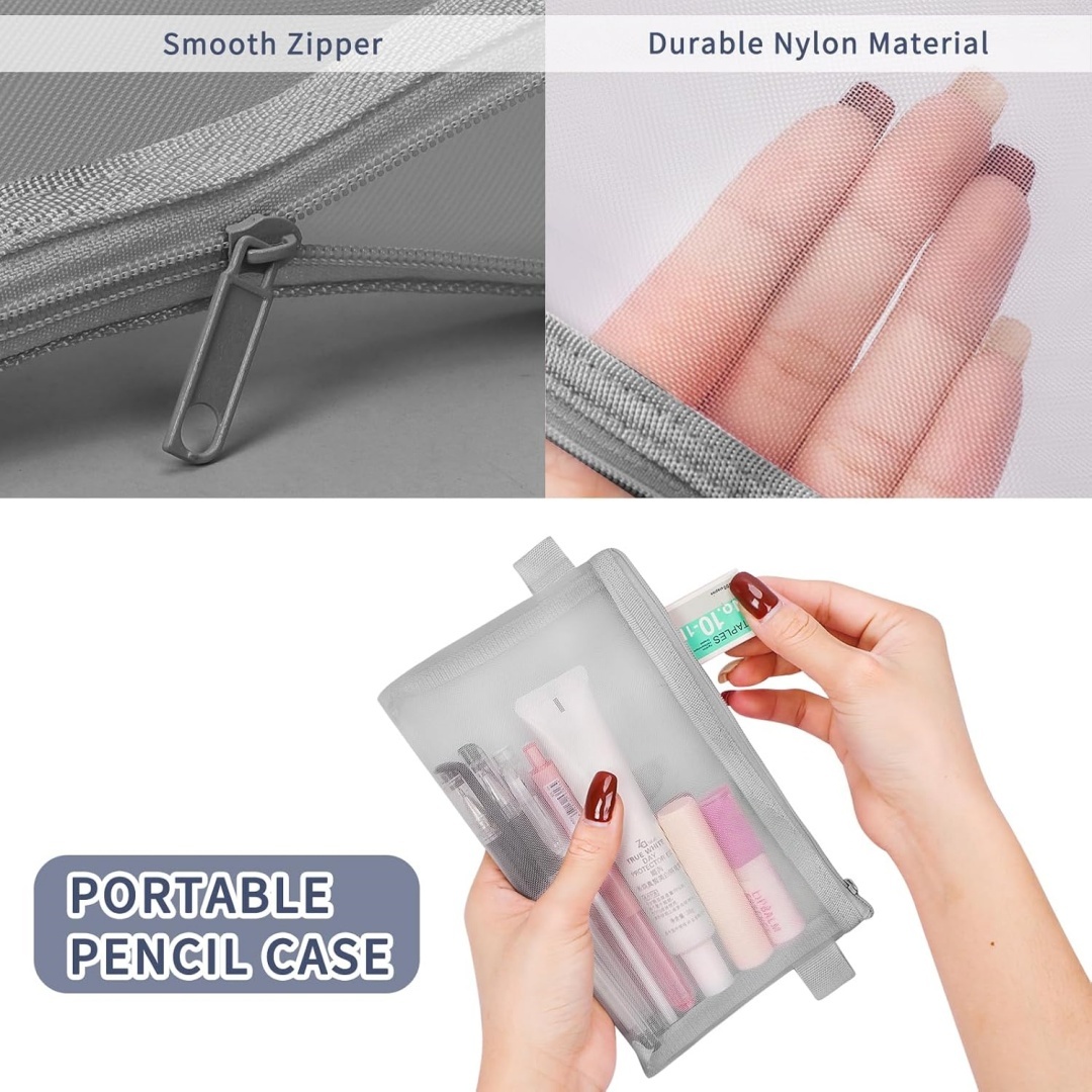 Portable Office Stationery Pou - đánh giá và giá Clear Mesh Pencil Pouch For Exam